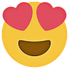 Heart eyes emoji logo